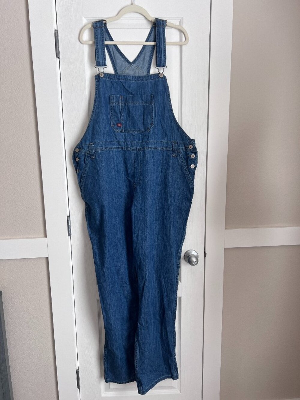 Dickies Women’s Relaxed Fit Denim Bib Overalls - Size 16WR